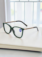 Handmade Rhinestone Rectangle Reader Glasses G0542