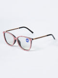 Handmade Rhinestone Rectangle Reader Glasses G0542
