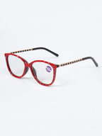 Handmade Rhinestone Rectangle Reader Glasses G0542