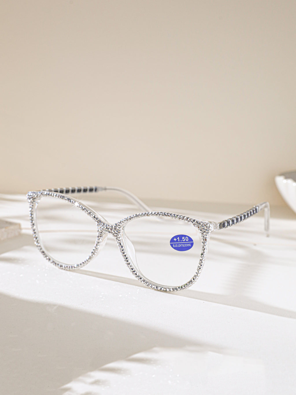 Handmade Rhinestone Rectangle Reader Glasses G0542