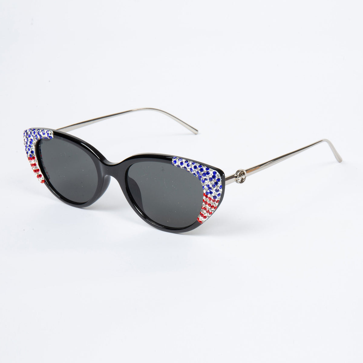 Handmade Semicircle Rhinestone Sunglasses G0553