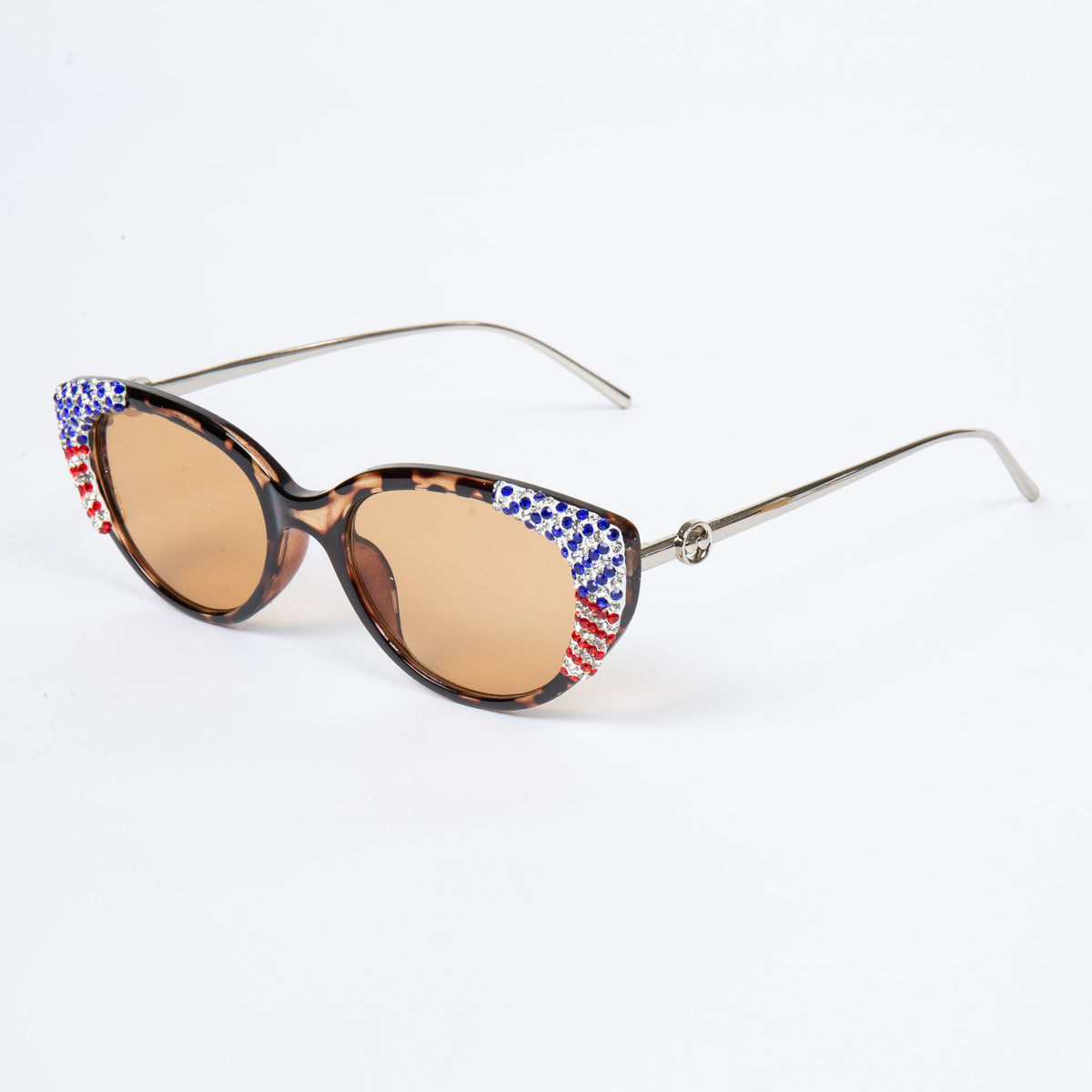 Handmade Semicircle Rhinestone Sunglasses G0553