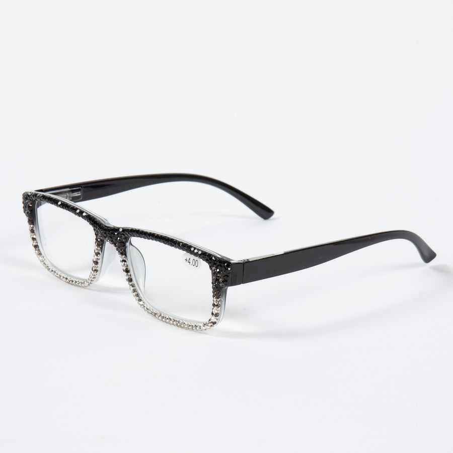 Handmade Rhinestone Rectangle Reader Glasses G0555