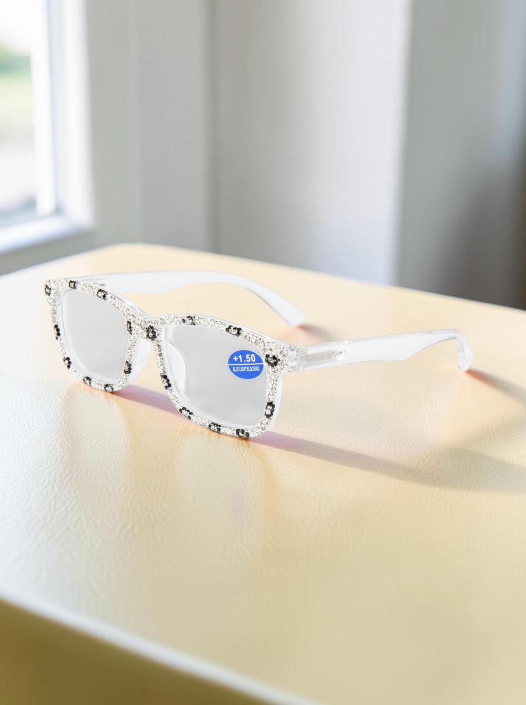 Handmade Rhinestone Rectangle Reader Glasses G0559