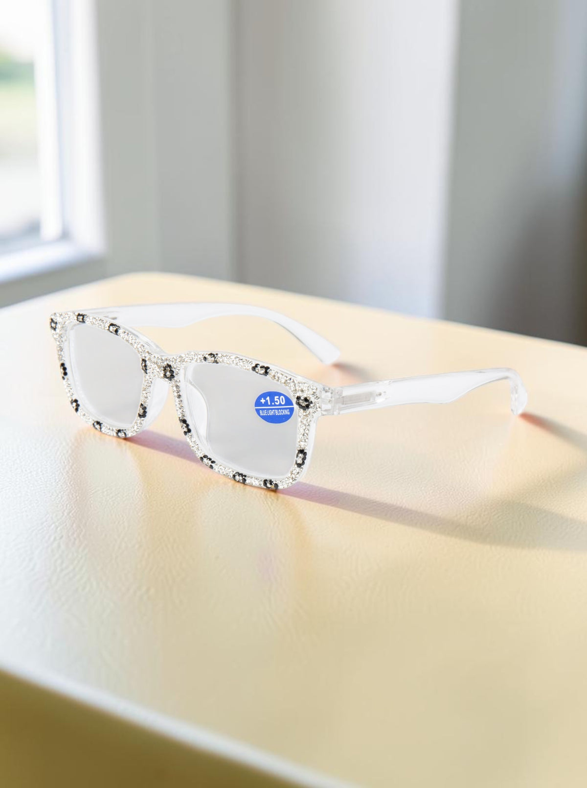 Handmade Rhinestone Rectangle Reader Glasses G0559