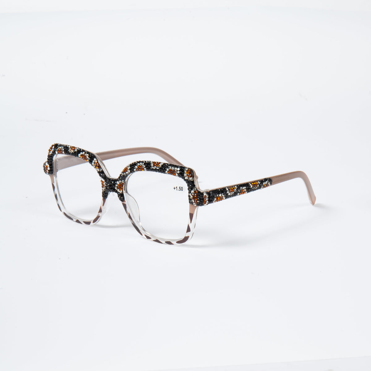 Handmade Rhinestone Rectangle Reader Glasses G0566