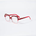 Handmade Rhinestone Rectangle Reader Glasses G0566