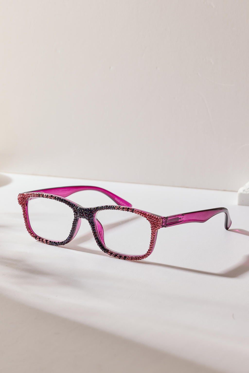 Handmade Rhinestone Rectangle Reader Glasses G0570