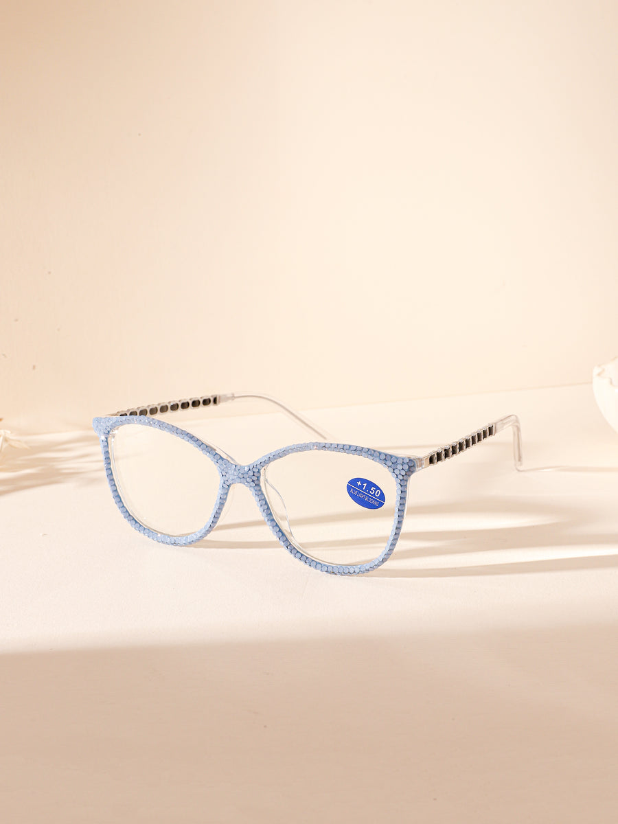 Handmade Rhinestone Rectangle Reader Glasses G0571