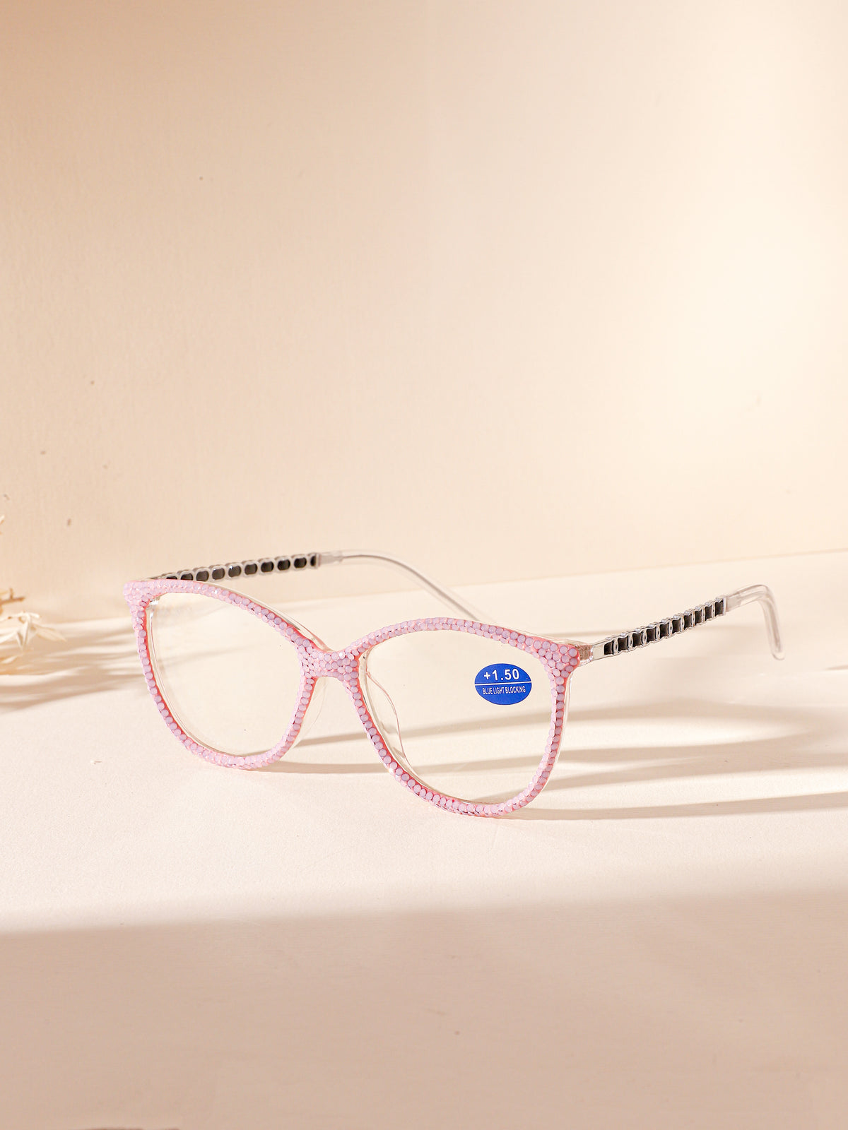 Handmade Rhinestone Rectangle Reader Glasses G0571