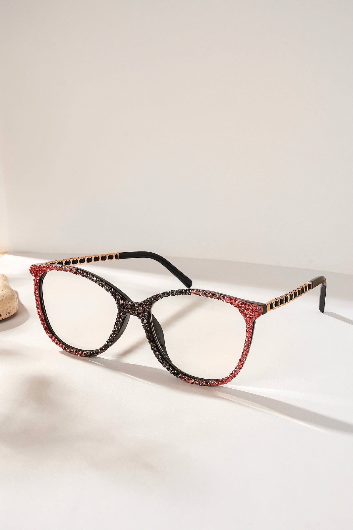 Handmade Rhinestone Rectangle Reader Glasses G0572