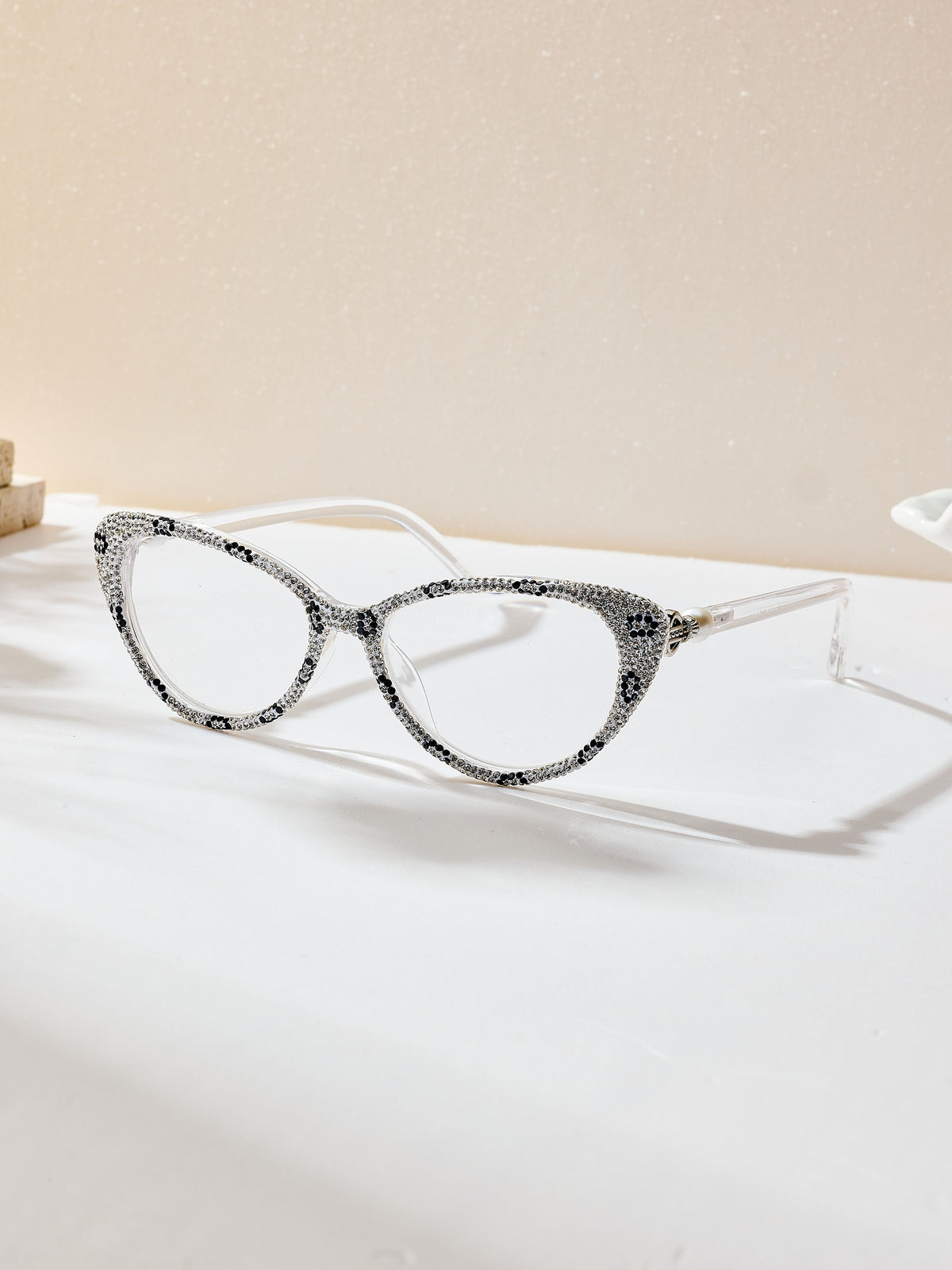 Handmade Rhinestone Cat-Eye Reader Glasses G0573