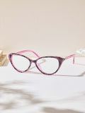 Handmade Rhinestone Cat-Eye Reader Glasses G0574