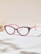 Handmade Rhinestone Cat-Eye Reader Glasses G0574