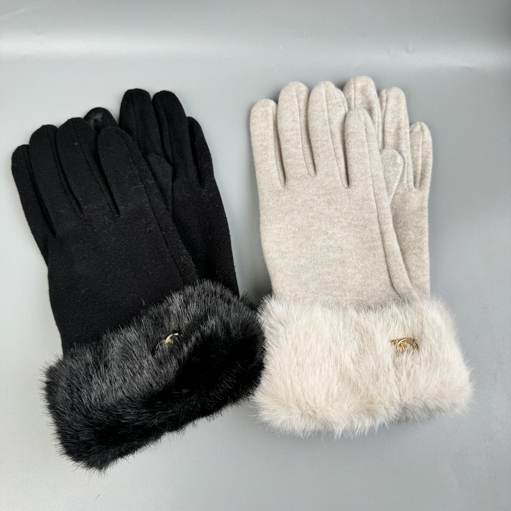 Faux Fur Touch Screen Gloves GL0058