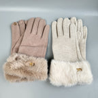 Faux Fur Touch Screen Gloves GL0058