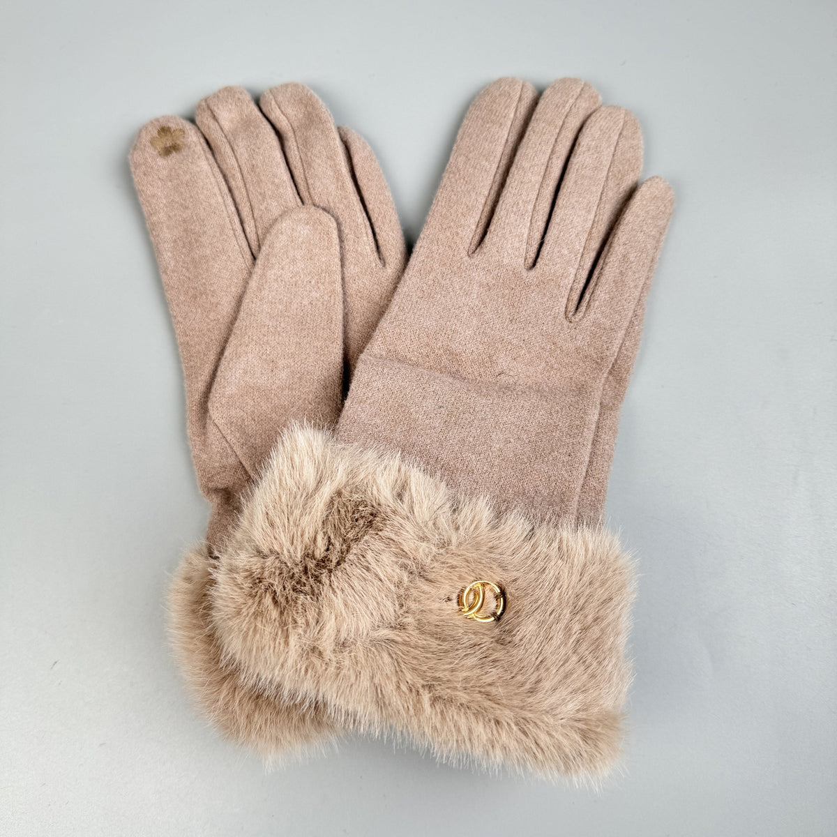 Faux Fur Touch Screen Gloves GL0058
