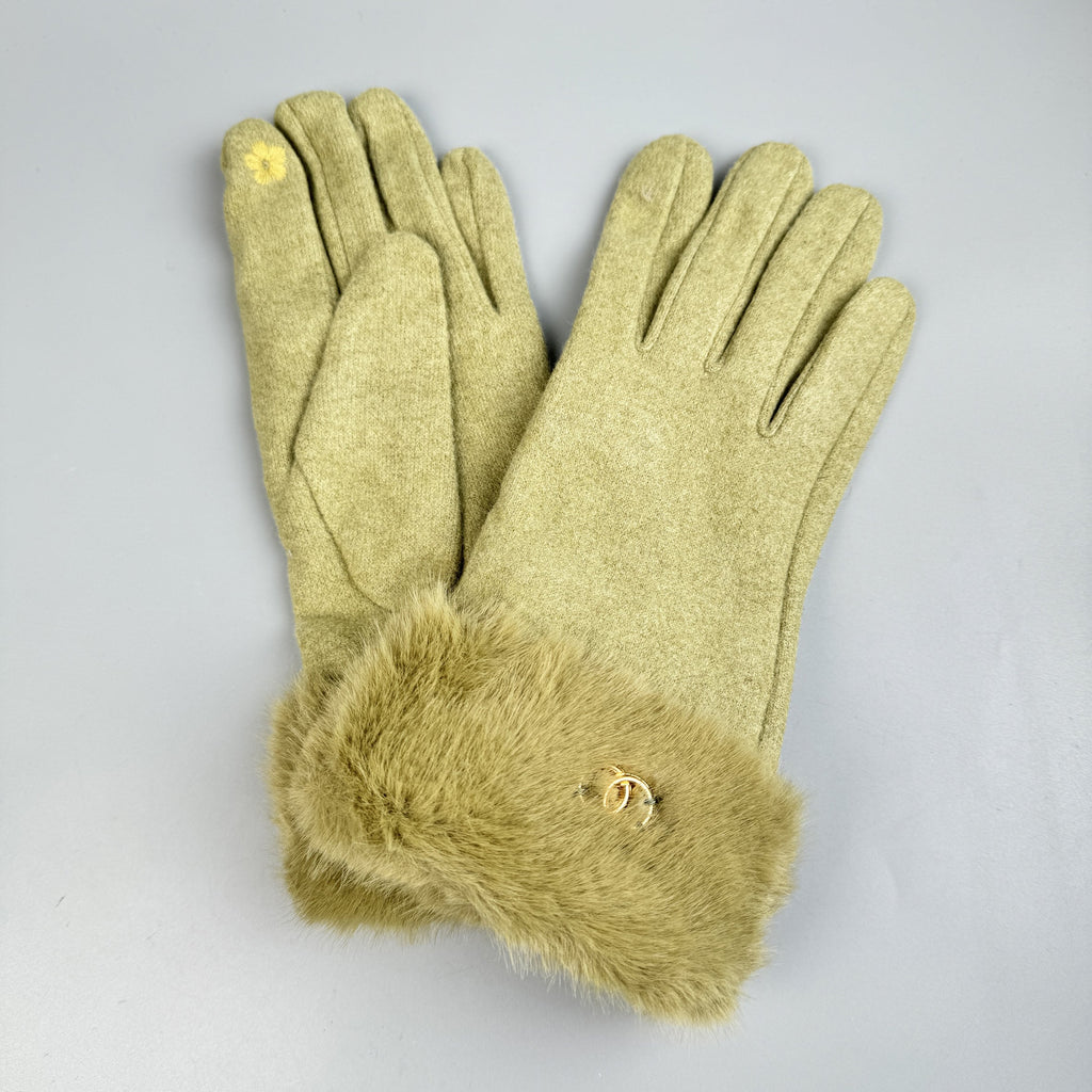 Faux Fur Touch Screen Gloves GL0058