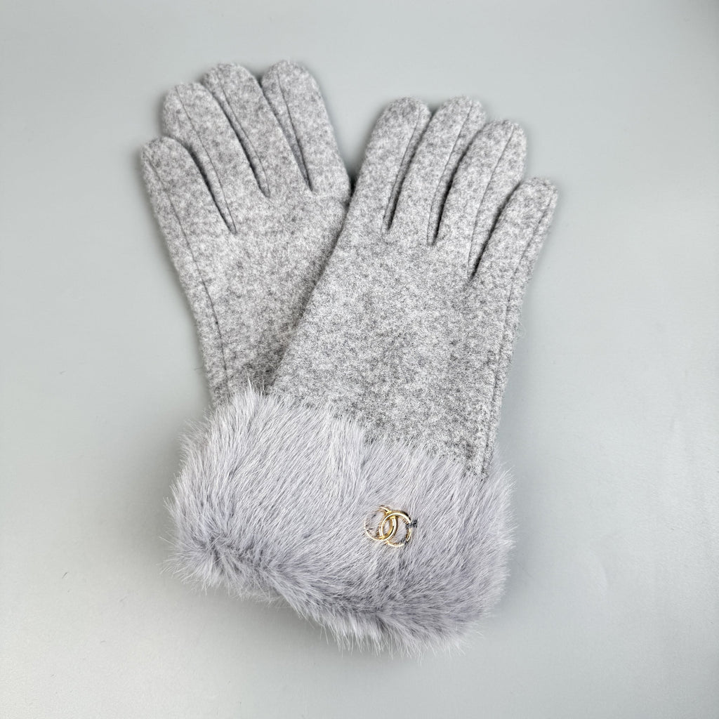 Faux Fur Touch Screen Gloves GL0058