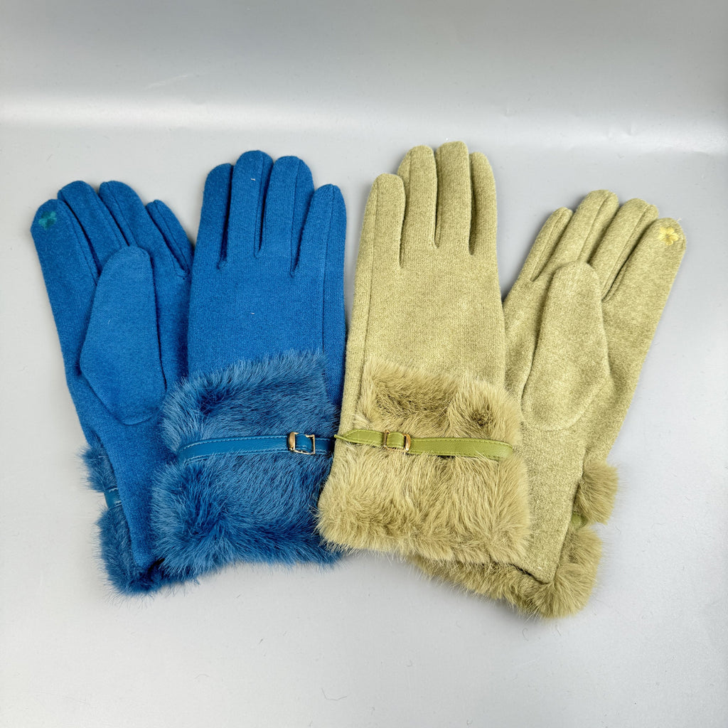 Faux Fur Touch Screen Gloves GL0060