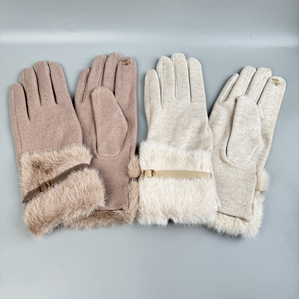 Faux Fur Touch Screen Gloves GL0060