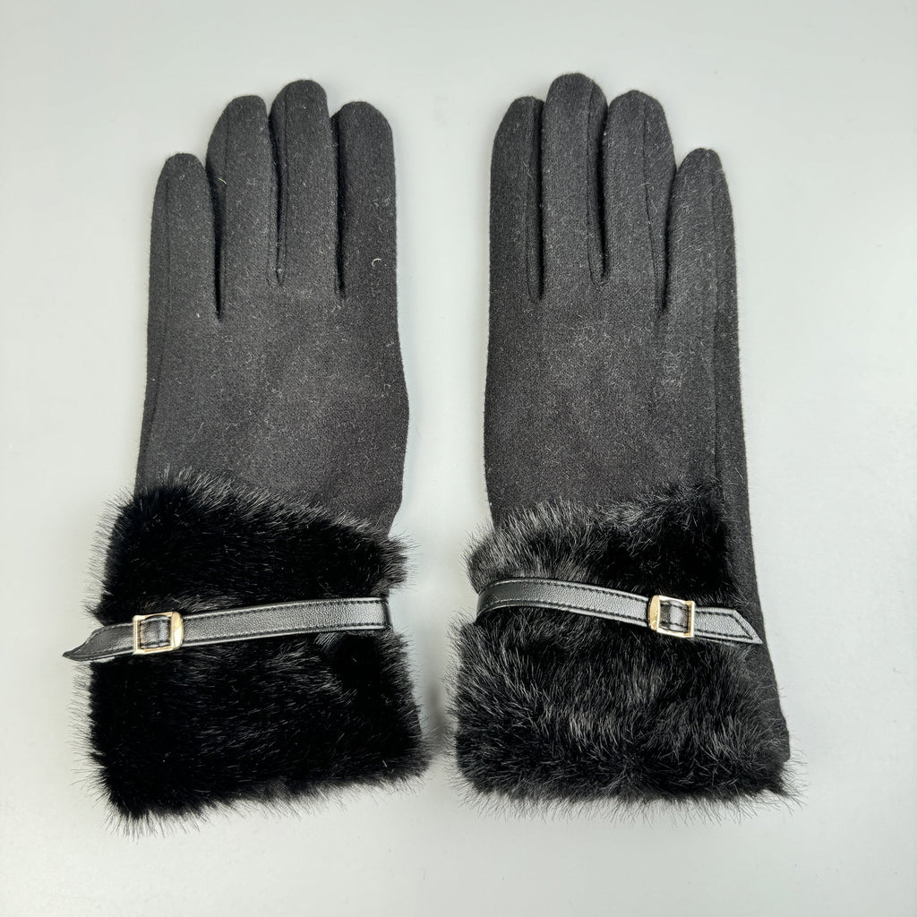 Faux Fur Touch Screen Gloves GL0060