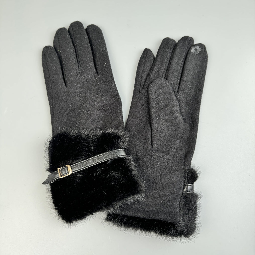 Faux Fur Touch Screen Gloves GL0060
