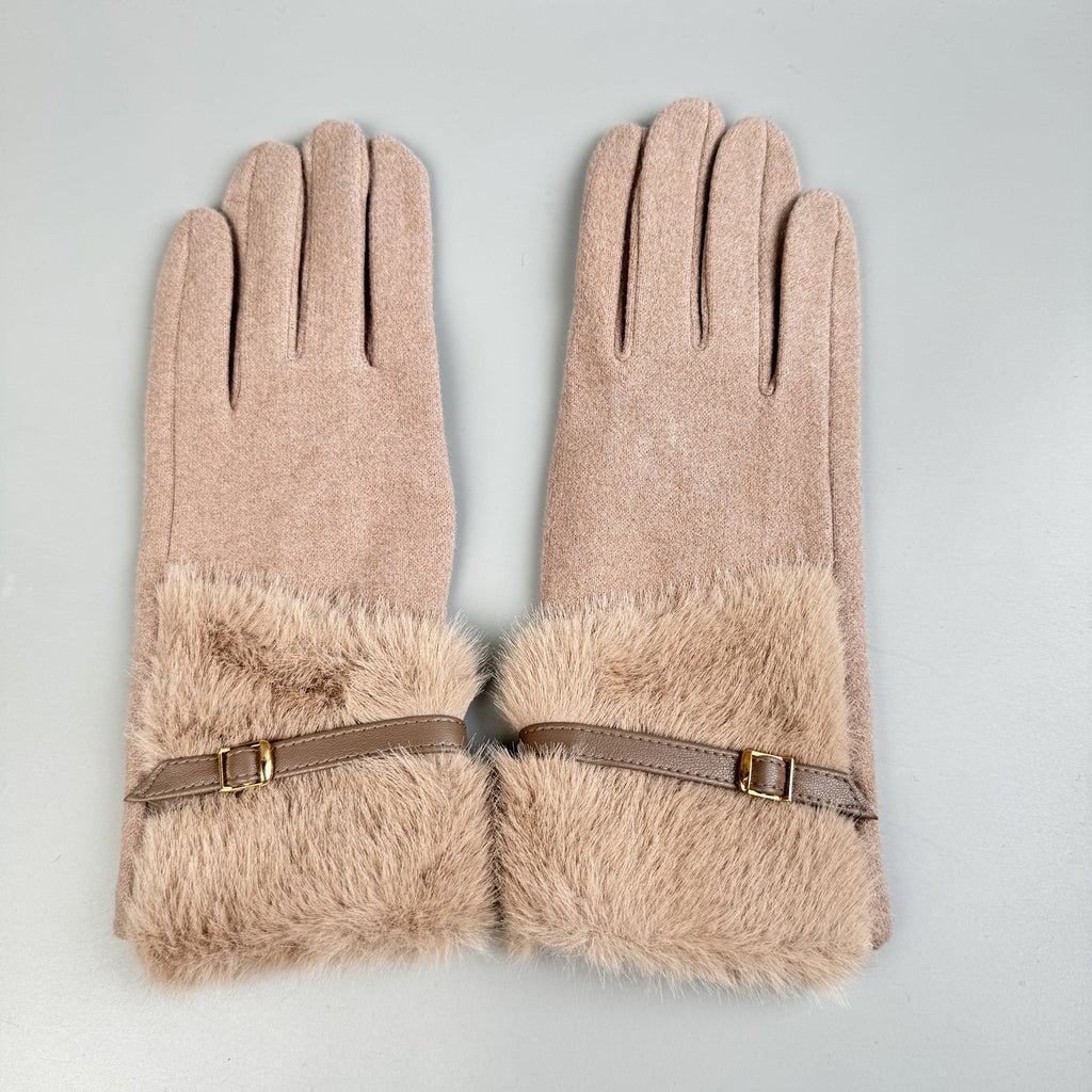 Faux Fur Touch Screen Gloves GL0060