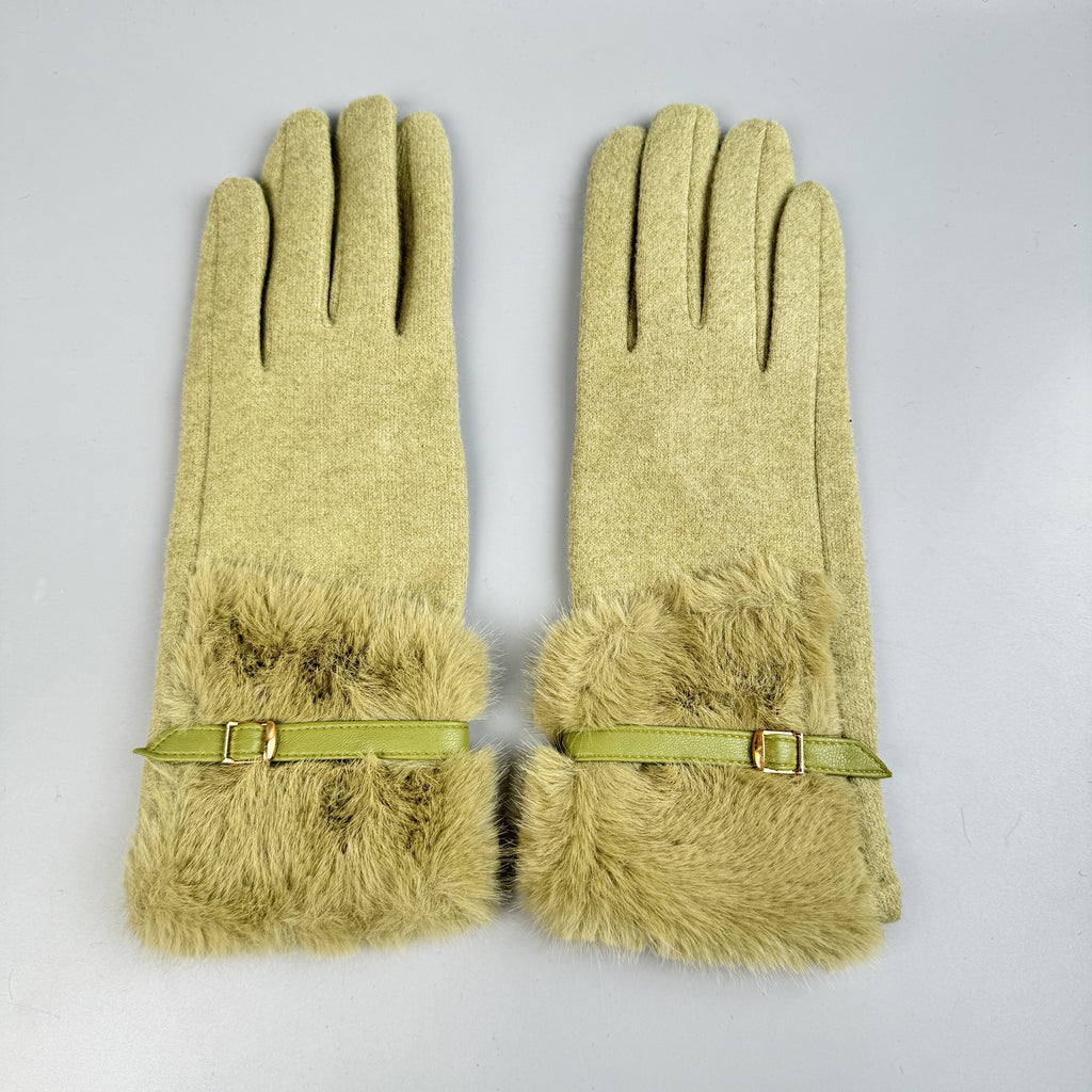 Faux Fur Touch Screen Gloves GL0060