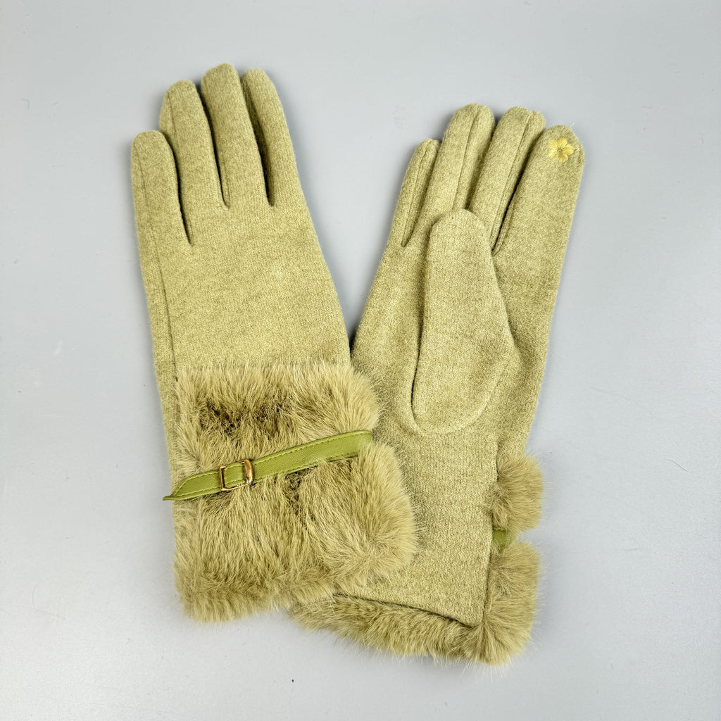 Faux Fur Touch Screen Gloves GL0060