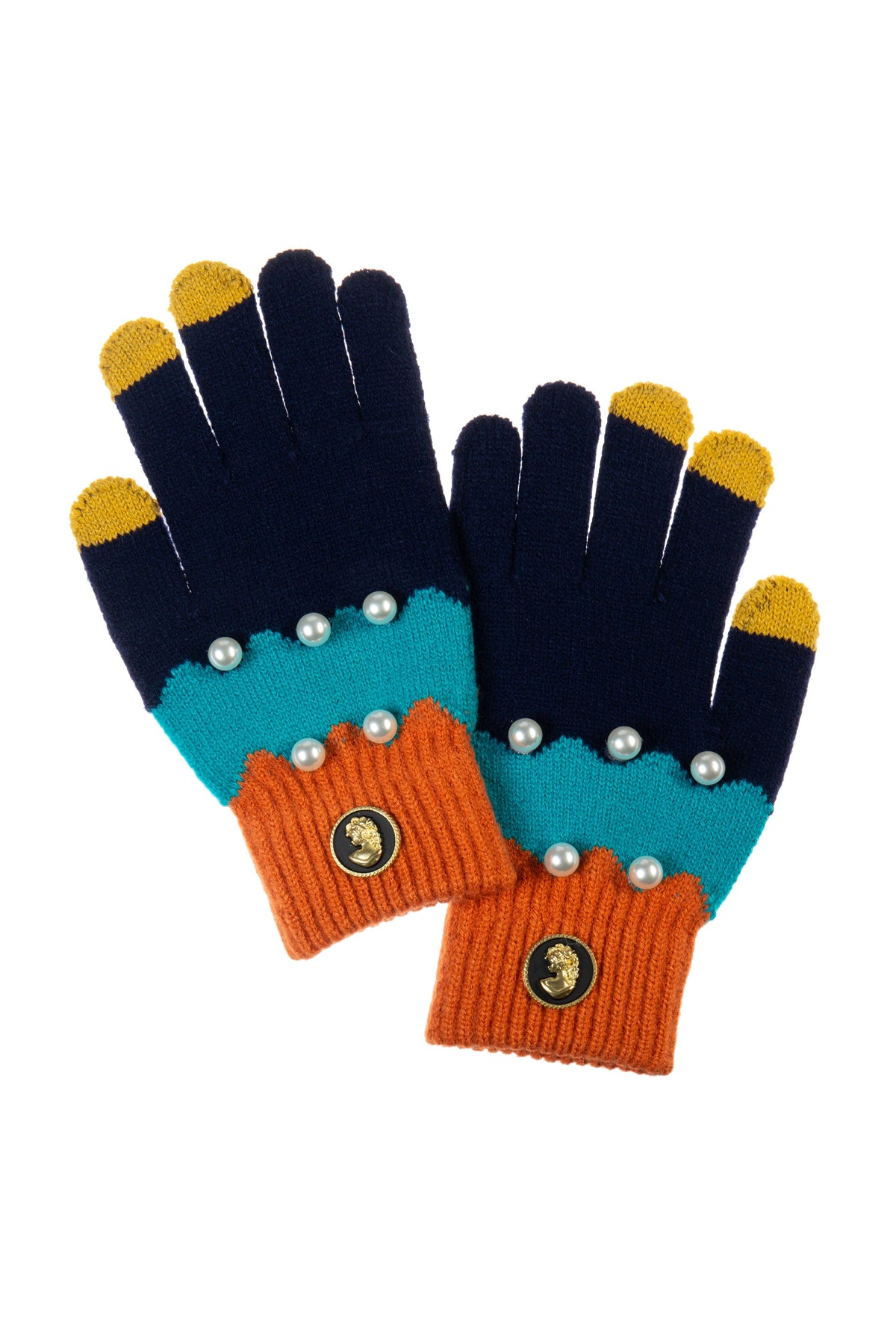 Pearl Color Matching Winter Warm Touch Screen Gloves GL0064