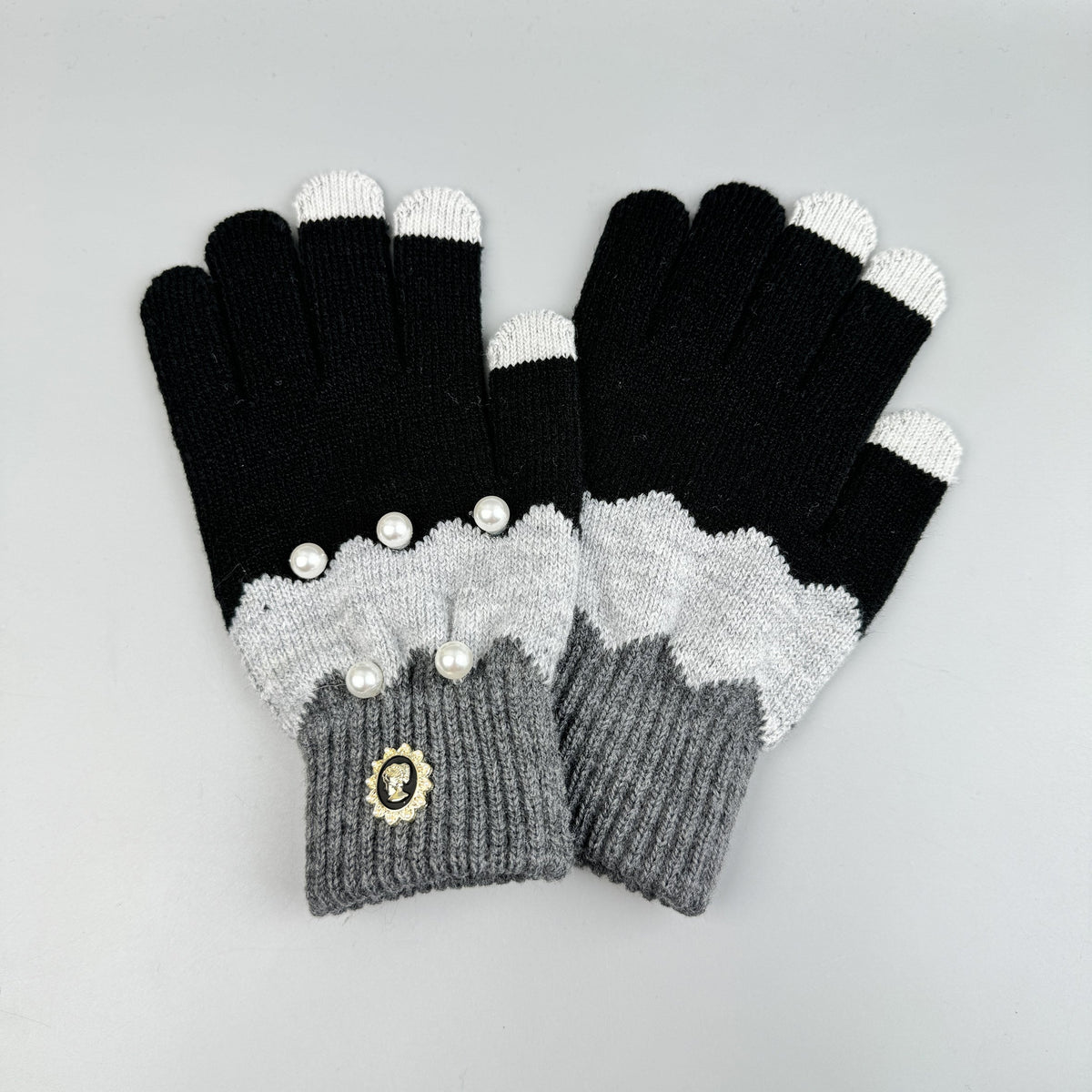 Pearl Color Matching Winter Warm Gloves Touch Screen Gloves GL0065