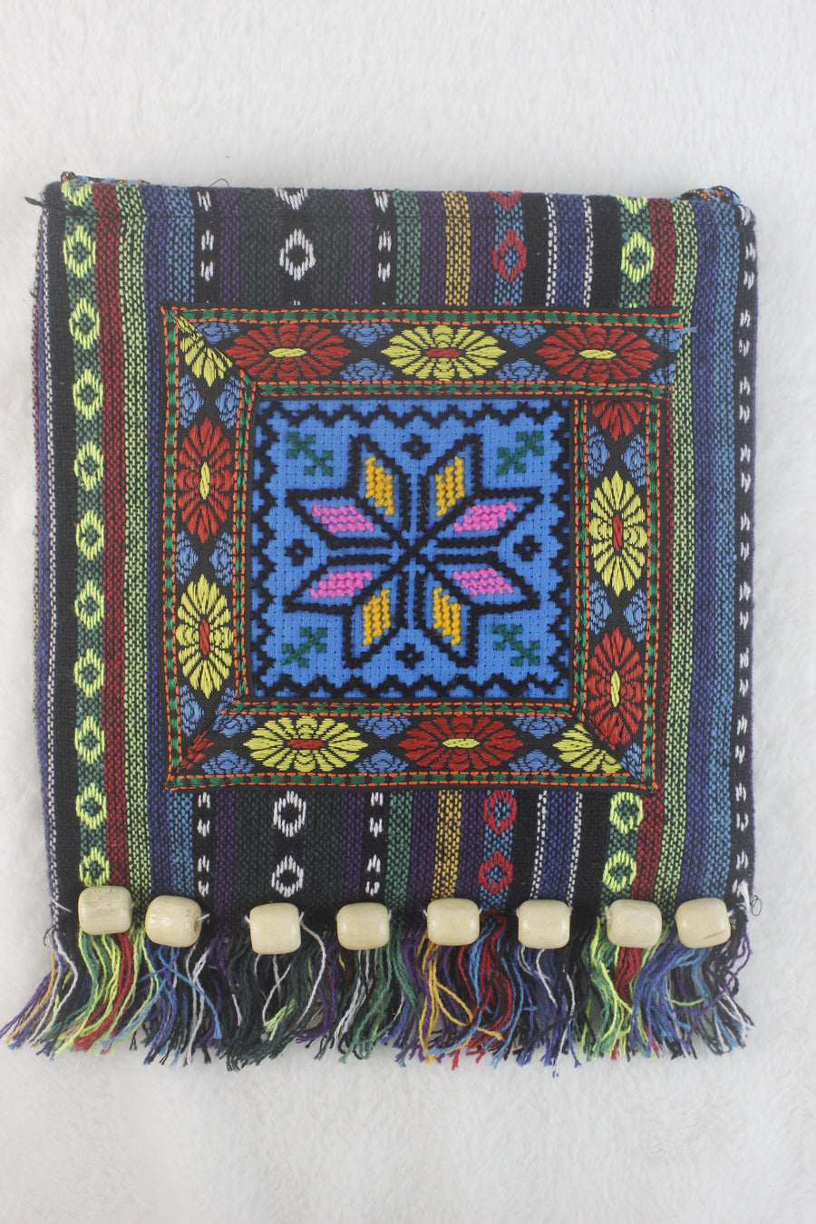 Ethnic Floral Printed Tassel Messenger Bags HB0541
