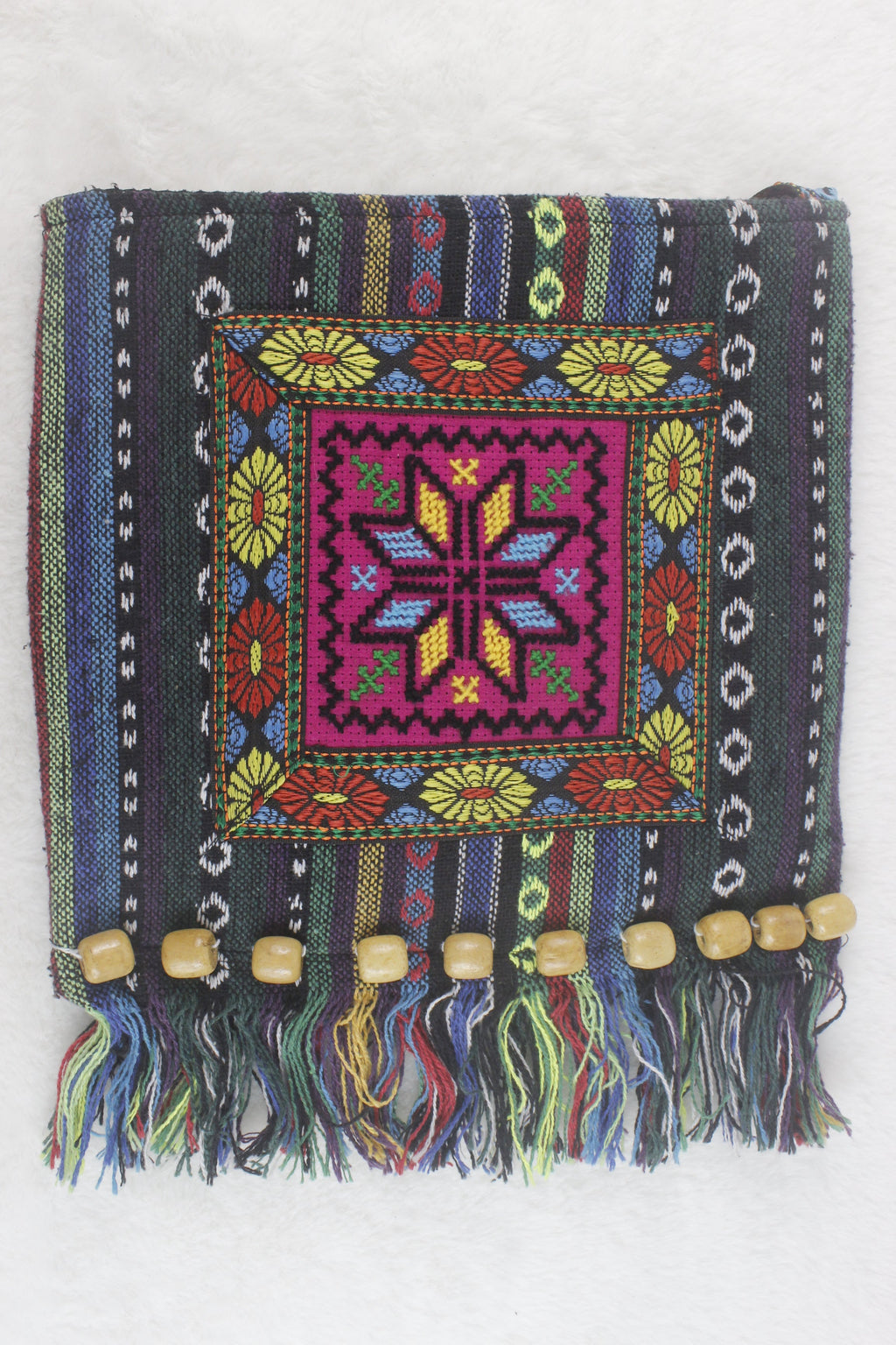 Ethnic Floral Printed Tassel Messenger Bags HB0541