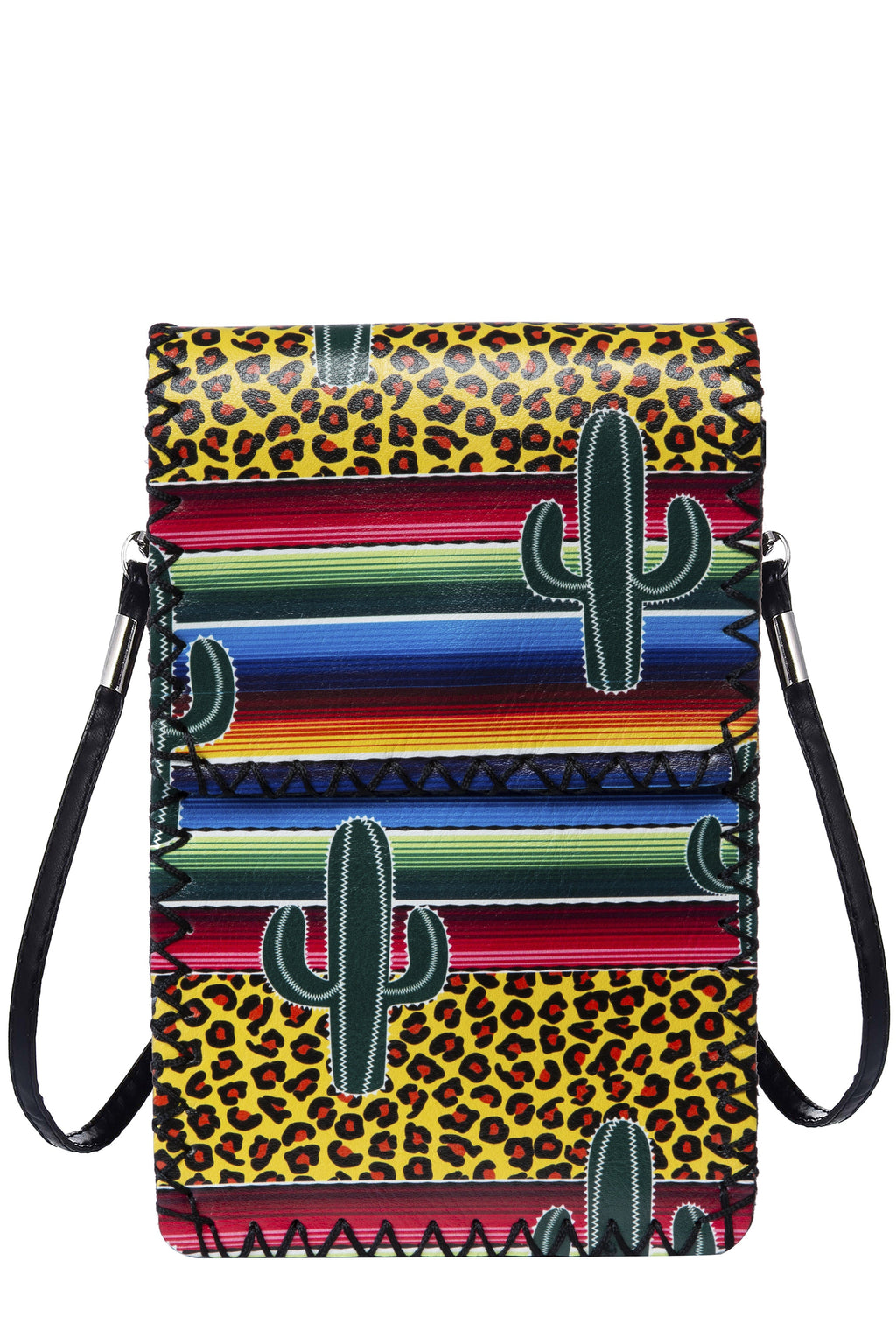 Leopard and Cactus Print Crossbody Bag HB0580- NO.195