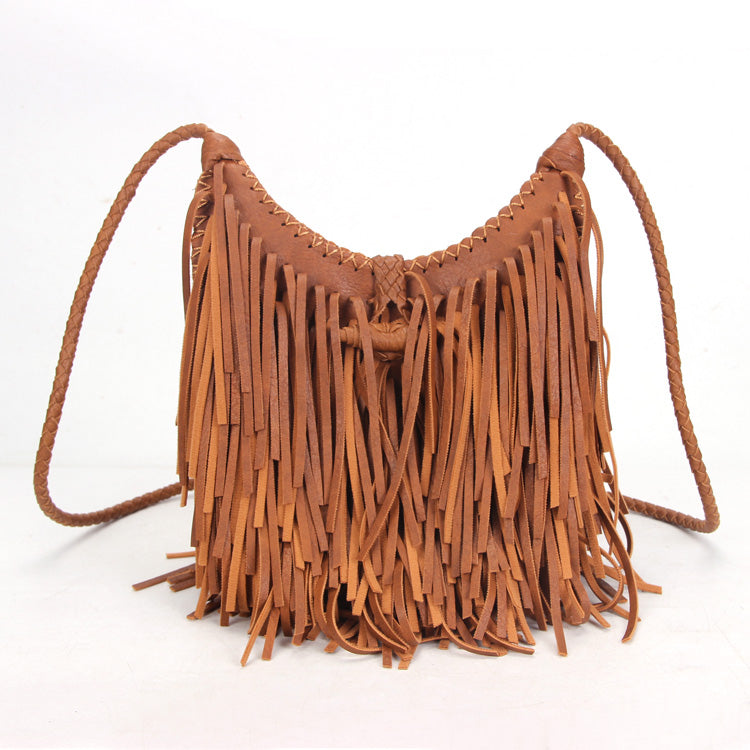 Middle Size Tassel Leatherette Crossbody HB0625-M
