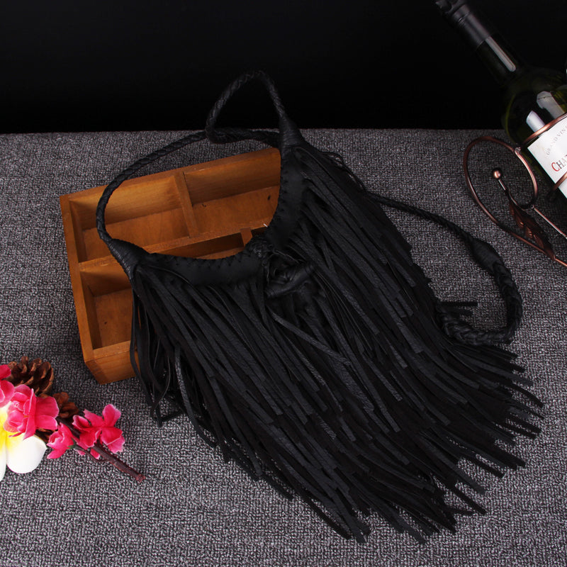 Middle Size Tassel Leatherette Crossbody HB0625-M