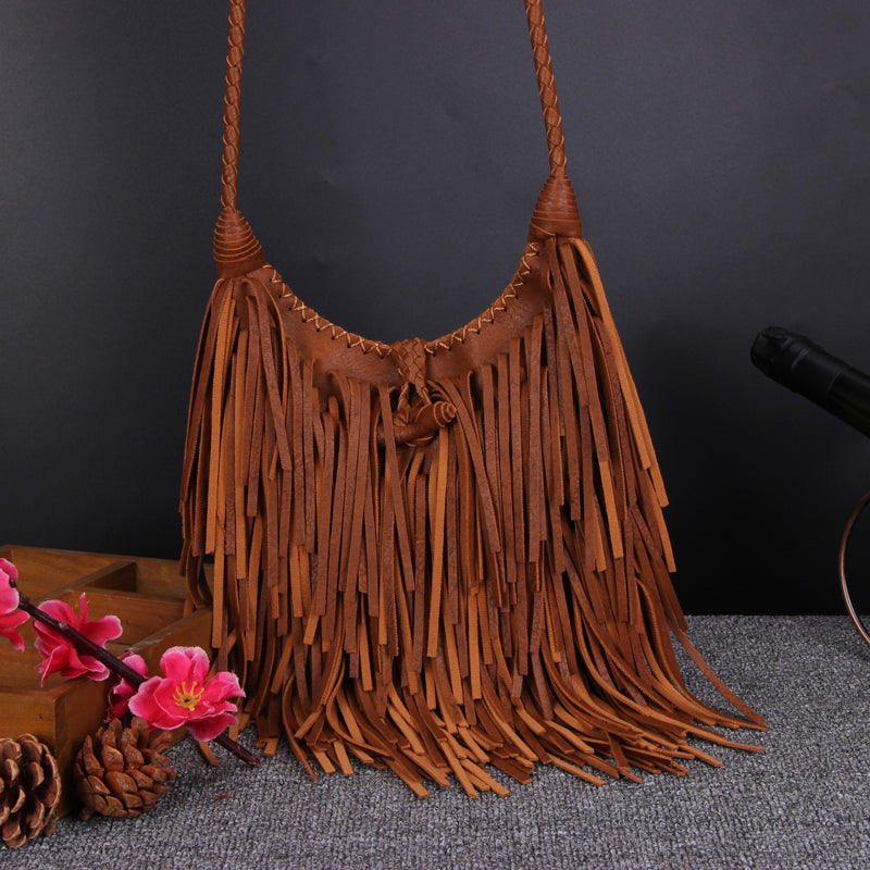 Middle Size Tassel Leatherette Crossbody HB0625-M