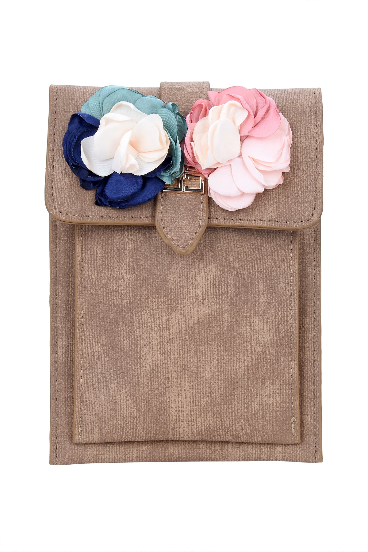 Flower Leatherette Metal Buckle Handbag HB0647