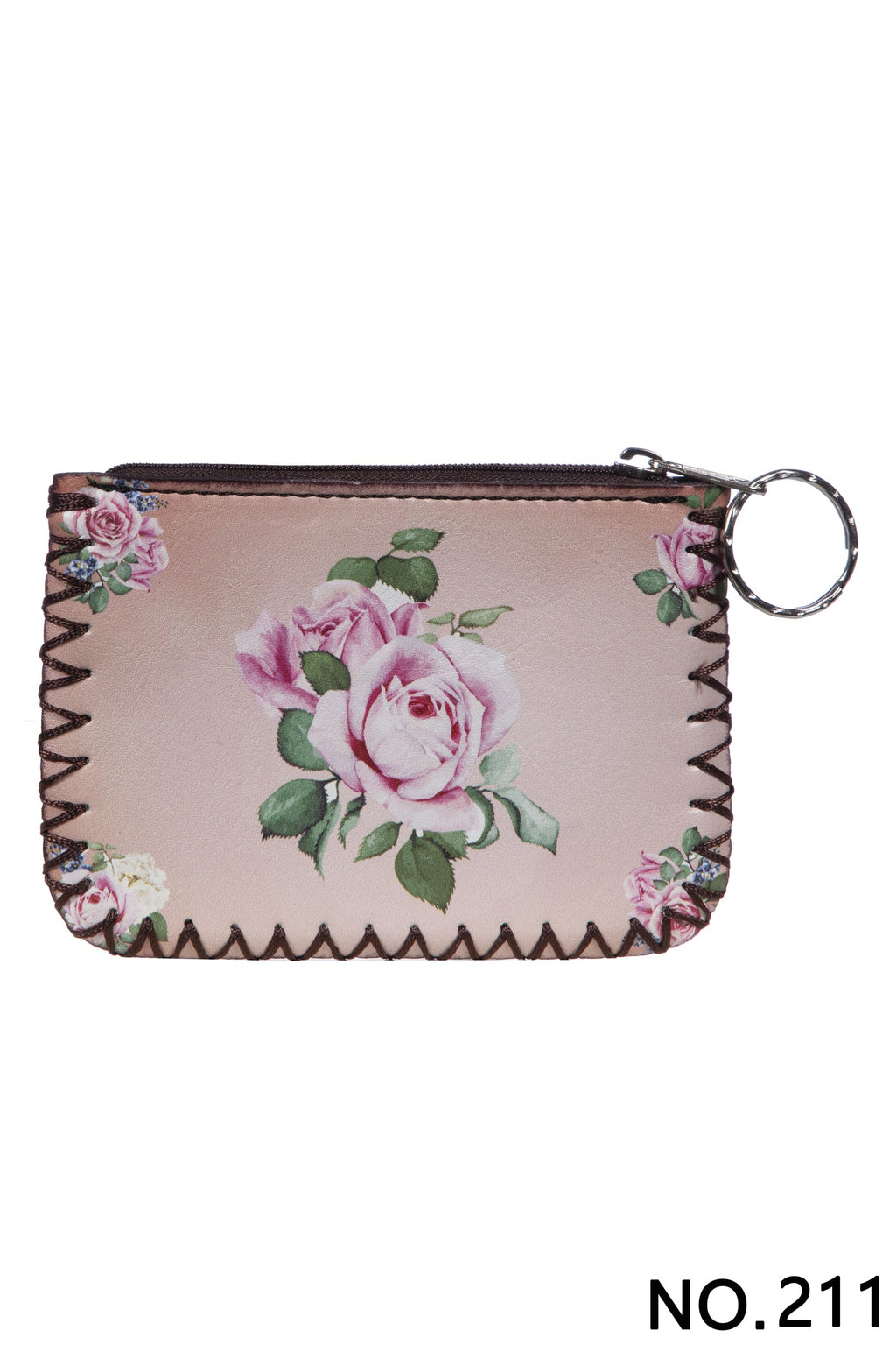 Rose Print Hand Stitch Coin Purse HB0665-NO.211