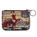 Route 66 Print Hand Stitch Coin Purse HB0665-NO.205