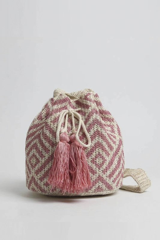 Diamond Pattern Bucket Bag HB0719