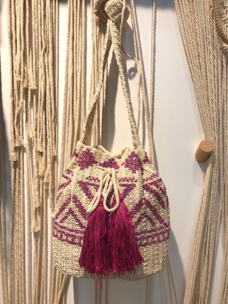 Diamond Pattern Bucket Bag HB0719