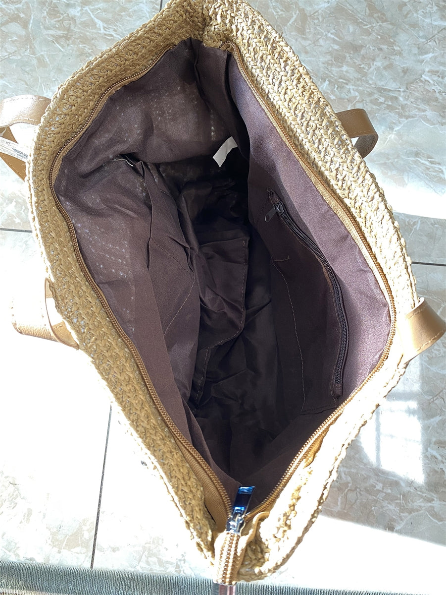 Pearl Straw Tote Bag HB0758