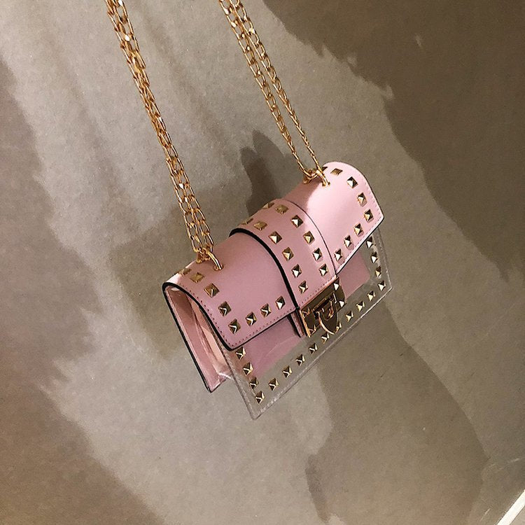 Rivet Transparent Crossbody Bags HB0835