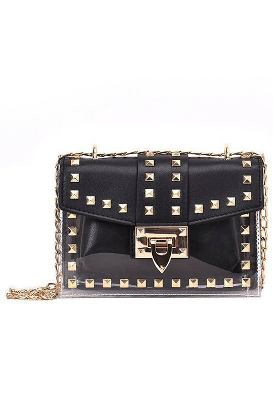Rivet Transparent Crossbody Bags HB0835