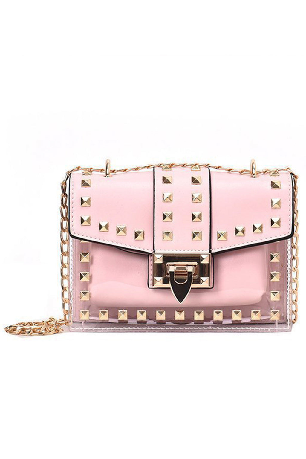 Rivet Transparent Crossbody Bags HB0835