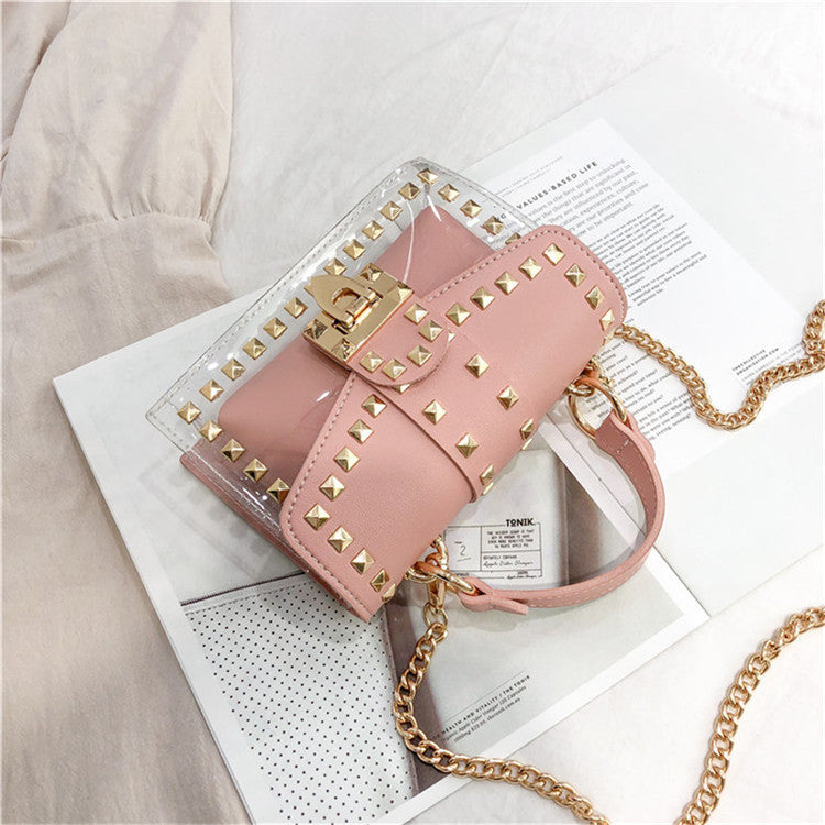 Rivet Transparent Crossbody Bags HB0914