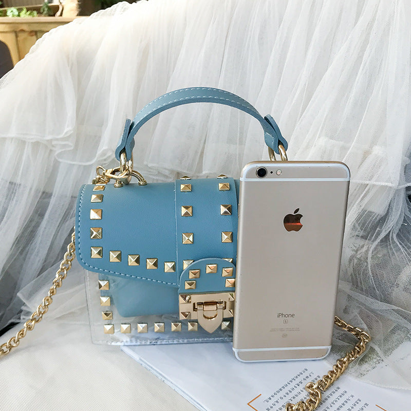 Rivet Transparent Crossbody Bags HB0914
