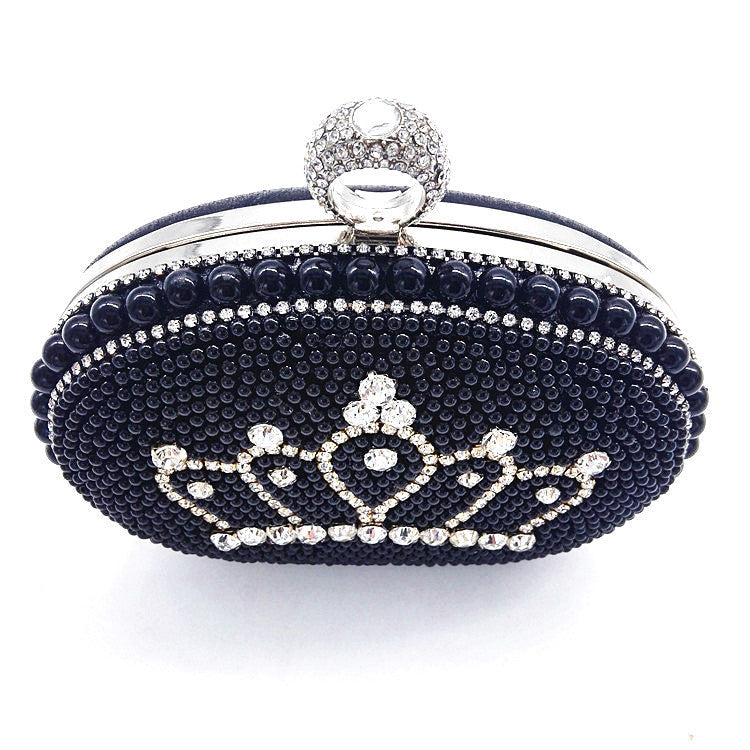 Rhinestone Crown Pearl Evening Bags HB0947